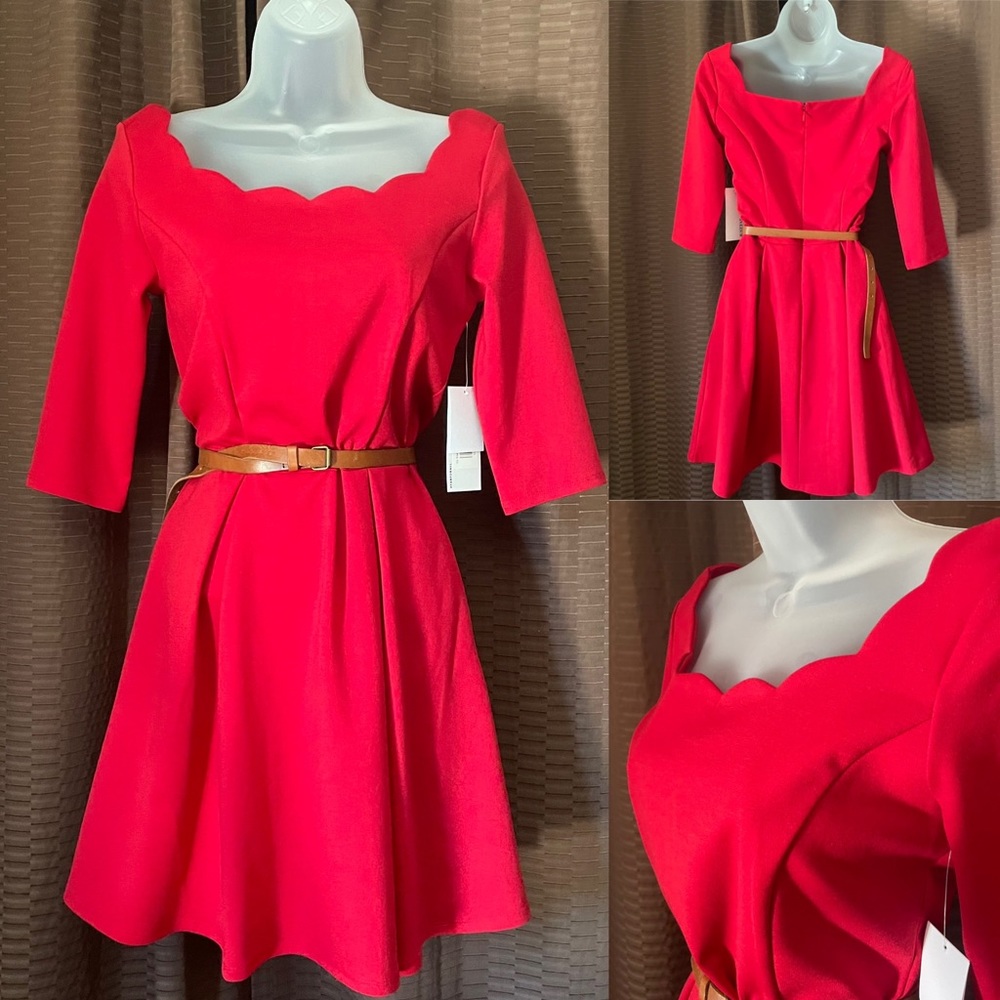 NWT 3/4-sleeve Skater Dress